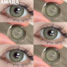 1 par de lentes de contato gelatinosas descartáveis na cor cinza-marrom. - Descartável anual - Ver 15