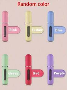 1pc Random Color Portable Refillable Perfume Bottle, 5ml Travel Size Spray Bottle, Cosmetic Sample Container Home Bathroom Decor Fall Decor Back To School Storage Containers - 彩色 - 查看 5