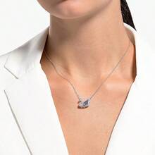 Dây chuyền thiên nga đập nhịp kỷ niệm 125 năm SWAROVSKI SWAN, Dây chuyền xương quai xanh, Ngày của Mẹ, Giáng sinh, Bạn gái, Quà tặng sinh nhật, Dây chuyền thời trang dành cho nữ - Màu xanh lam - Xem 2