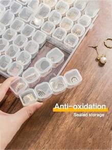 56/28/12 Compartment Transparent Storage Box, Multi-Functional Detachable Jewelry Box, Multi-Layer Dust-Proof Storage Box, PP Material, Large Capacity Jewelry Organizer Box, Movable Portable Jewelry Holder, Suitable For Rings, Earrings, Necklaces, Nail Art, Paper Clips, Minimalist Style Storage Box, Suitable For Halloween, Christmas, Birthday Gifts, Back To School, Bedroom Decor, Home Decor, Autumn Decor For Women Storage Organizer Travel Holiday Essential Fall Decor Autumn Halloween