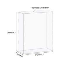 Clear Display Case, Acrylic Box Assemble Dustproof Box Showcase For Collectibles, Crafts - Clear 12.2x4.3x14.1 Inch - View 2