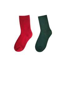 2 Pairs Women's Wool Socks Autumn Winter Thickened Mid-Tube Socks With Wool Warm Rabbit Hair Socks Winter Black Cashmere Stockings Christmas Gift - Mouldless - View 9