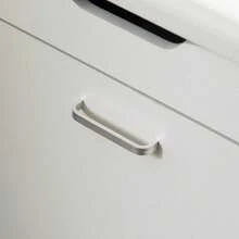 SoBuy FSR95-SCH, Hallway Shoe Rack Shoe Bench Shoe Cabinet With Folding Padded Seat & Flip-Drawer, Black - White - View 7