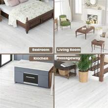 20片/套 40厘米x15厘米 PVC地板条 木纹效果地板，瓷砖贴纸 地板条 自粘乙烯基地板砖 墙板 地板贴纸 适用于厨房 卧室 客厅 办公室 墙贴