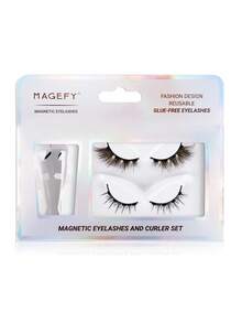 MAANGE Bộ 2 cặp mi giả từ tính, kèm nhíp, có thể tái sử dụng, mi dày đan chéo, thiết kế tự nhiên, phù hợp để sử dụng hàng ngày, đi làm, học tập, du lịch, dự tiệc và các dịp khác. - màu đen - Xem 7