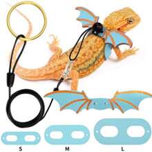 Adjustable Bearded Dragon Harness & Leash - Bat Wings Design Outdoor Reptile Lead