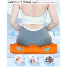 Enlarged 19.7" Gel Seat Cushion, Egg Gel Chair Pads For Wheelchair Pressure Coccyx Sciatica Pain Relief, Cooling Desk Seat Cushion For Kayak, Car, Office Chair Long Sitting[Black]-657741 - 橙色169145275英寸 - 查看 3