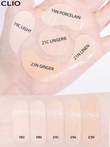 Clio K-Beauty KILL COVER MESH GLOW ESSENTIAL CUSHION FOUNDATION SET，15g*2 [含替换装]，SPF50+ PA++++，无瑕玻璃肌肤，亮泽肌肤妆容，保湿补水，无粉感，轻盈，可叠加遮瑕，韩妆 - 23N GINGER - 查看 10