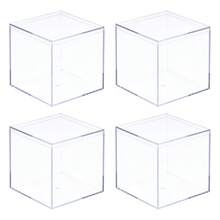 Caja de exhibición transparente, caja acrílica para ensamblar, caja a prueba de polvo para exhibir coleccionables, manualidades - Transparente 5,1 x 5,1 x 5,1 cm - Ver 1