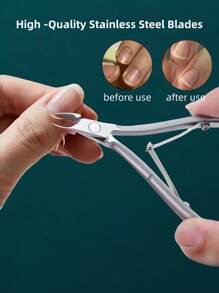 Profesjonalne cążki do skórek ze stali nierdzewnej, trymer do skórek, obcinacz do paznokci, superostre nożyczki do usuwania martwego naskórka z ergonomicznym uchwytem, oszczędzający pracę przyrząd do usuwania skórek z paznokci u stóp i stóp, narzędzia do pielęgnacji skórek, narzędzia do manicure i pedicure dla kobiet i mężczyzn, do użytku w salonie, prezenty dla rodziny, przyjaciół, ukochanych, na powrót do szkoły, Halloween, Boże Narodzenie