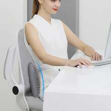 1 件装人体工学腰部支撑垫，可拆卸可洗腰枕，适用于办公椅、汽车、床、沙发，缓解下背部疼痛（灰色），适合万圣节、秋季、生日、圣诞节、伴娘礼物、派对装饰、房间装饰、单身派对、婚礼、毕业典礼、周年纪念、节日活动、母亲节、返校 - 灰色 - 查看 7