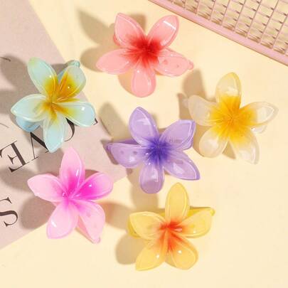 3 件/套 6 种颜色优雅甜美糖果色雏菊花发夹，女士发夹（颜色随机）万圣节