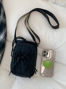 Peach Tree 女士水桶包单肩包斜挎包水壶包运动骑行包夜跑包购物包通勤必备化妆包抽绳设计手机包，时尚多色包包，送给女朋友的礼物 - 彩色 - 查看 8