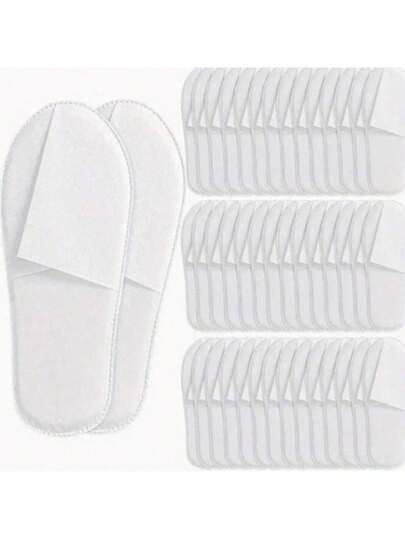 5/10/20双装一次性酒店拖鞋，无纺布加厚材质，防滑鞋底，适用于宾馆、居家、旅行 - 白色，鞋子，春夏精选，伴娘礼物，房间装饰，卧室装饰，海滩，旅行，男女通用，度假，可爱小物，母亲节礼物，卧室装饰，花园，厨房装饰，夏季，海滩，旅行必备，房间装饰，柔软舒适，毕业季礼物