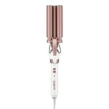 Conair Double Ceramic 3 Barrel Curling Iron, Hair Waver, Create Beachy Waves, Long-Lasting Natural Tight Waves For All Hair Lengths, White \/ Rose Gold - 杏色 - 查看 1