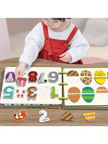 187 Stücke wiederverwendbares Stickerbuch mit 70 Seiten zum Abreißen und Aufkleben, Puzzle-Sticker für frühe Bildung, Quiet Book, geeignet als Weihnachts- und Neujahrgeschenk