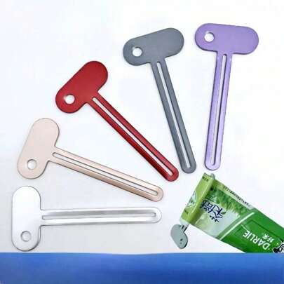 2PCS Random Color Cast Iron Toothpaste Tube Squeezer, Manual Toothpaste Dispenser, Bathroom Accessories Metal Tube Wringer, No Power Required Home Bathroom Decor Summer Back To School