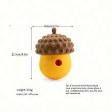 1pc Durable Silicone Dog Feeding Toy - Acorn Designed Anti-Bite Chew And Slow Feeder Puzzle With Food Dispensing Function, Interactive Textured Surface Pet Toy For Mental Stimulation And Healthy Eating Habits, Suitable For All Breeds, Silicone Dog Toy, Cute Dog Design - Multicolor - View 3