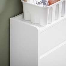 SoBuy Shoe Cabinet Shoe Rack Shoe Storage Cupboard With 4 Flip-Drawers And 2 Pull Out Drawers White W98 X D19 X H95cm FSR169-W - White - View 12