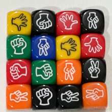 20Mm Solid Color Guessing Scissors Rock Cloth Dice Throwing Dice Party Game