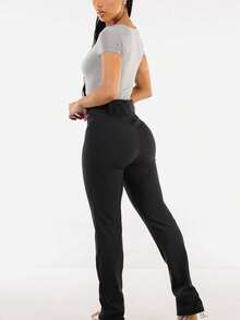 Super High Waist Dressy Bootcut Pants Charcoal - Multicolor - View 5