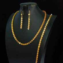 1 Set Dubai Vintage Wedding Jewelry Set 21k Gold Plated Arabic Muslim Punk Hip Hop Necklace Middle Eastern Women Jewelrys - Jewelry Set - View 4