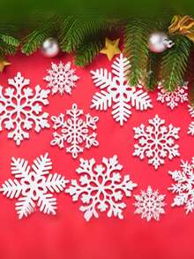 Handmade White Snowflake Decorations, Christmas Hanging Snowflakes With String, For Winter Christmas Tree Decor, Craft Snowflakes Home Decor Christmas Decorations Room Decor
