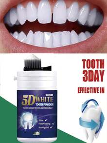 5D亮白牙粉：3天亮白牙齿，一次亮泽深层清洁 - 彩色 - 查看 6