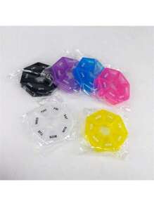 1pc 7-Grid Pill Box, Mini Portable Travel Medicine Storage Container, Multi-Functional Plastic Sealed Compartment Box With 7 Medication Dividers, Suitable For Tablets, Vitamins And Supplements, Easy To Carry For Travel, Can Also Be Used For Jewelry And Small Items, Each Round Lid Has Labeled Wording.