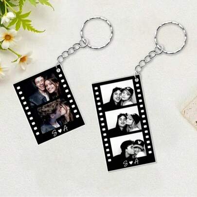 Gepersonaliseerde acryl sleutelhanger met foto, Valentijnsdagcadeau (geschikt voor zowel mannen als vrouwen), sleutelhanger voor stellen, gepersonaliseerde sleutelhanger met foto, cadeau voor stellen, jubileumcadeau, gepersonaliseerde sleutelhanger met foto, gepersonaliseerde fotohanger, vakantiekalender, voor het hele gezin