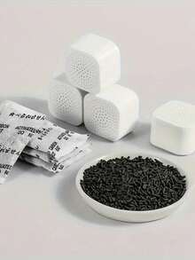 6pcs Activated Carbon Refrigerator Deodorizer Boxes - Non-Electric Deodorizer, Disinfection And Freshness Preservation, Plastic Material, Suitable For Household Mold And Deodorization, Non-Electric Activated Carbon Air Freshener Bags - Odor Eliminator For Refrigerators, Homes And Cars, Compact And Portable, No Power Required, Refrigerator Freshener, Fashionable Design, Durable Structure, Activated Carbon Refrigerator Deodorizer Boxes - No Battery Required(Random Color Styles)
