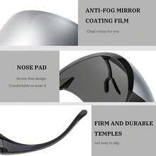 Full Cover Face Visor Protective Glasses Mirror Shield Sunglasses Anti Fog CK2781 - 009 - Xem 7