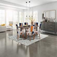 Geometrisches Muster bedruckte Stuhlbezüge für Esszimmer, Stretch Spandex Husse für Parsons Stühle, waschbare Anti-Staub Sitzbezüge für Küche, Hochzeit, Party