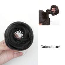 Voluminous Bird's Nest Bun - Elegant High-Temperature Silk Fiber Women's Bun, Messy Elastic Headband Style, Essential Item For Quickly Creating Fashionable Hairstyles