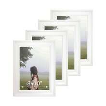1 pieza/4 piezas Marco de fotos decorativo retro blanco europeo, decoración de pared, muestra fotos de 3.5x5", 4x6", 5x7", 6x8", 8x10", horizontal o vertical para mesa o pared, adecuado para dormitorio, sala de estar, regalo ideal para Halloween, Navidad, Año Nuevo (se incluye papel fotográfico al azar)