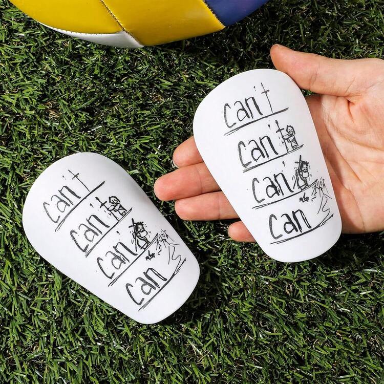 1 Pair Mini Soccer Shin Guards, Adult Slip-In Leg Protectors - Thick Mini Soccer Shin Pads - Suitable For All Seasons - Multicolor - View 1