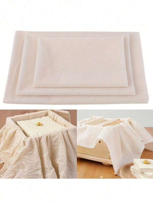 1pc Cheese Cloth15-59in Bean Bag Cloth Filter Gauze , Cheese Cloth, Soy Milk Filter Cloth, Overlocked Tofu Cloth, Kitchen Gauze, Kitchen Utensils - Soft , Used For Filtering Butter, Cheese, Nut Milk, Tofu, Reusable And Washable, Reducing Food Waste And Improving The Cooking Experience