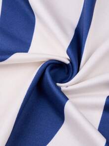 BIUBIU فستان نسائي أنيق وأنيق بطراز بوهيمي مقاس كبير، بياقة على شكل حرف V وخصر مطوي وأرداف نحيفة (بنمط زهور عشوائي) - زهرة زرقاء ذات قاع المشمش - مشاهدة 7