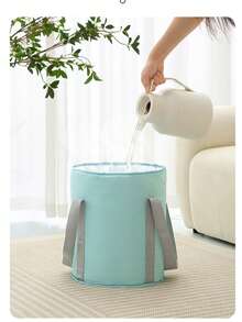 Faltbarer Fußbad-Eimer, tragbarer isolierter Fußbad-Behälter zum Reisen, hoch genug für Waden, Multifunktions-Fußbad-Tasche für Zuhause