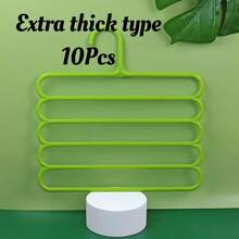 5-Layer Clothing Storage Rack Organizer With Clothes Hanger And Pants Hanger, Durable Plastic Material, Easy Assembly Home Closet Organization, Space Saving Wardrobe Display Stand For Bedroom Decor - Multicolor - View 16
