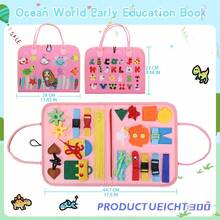 Montessori Busy Board Toys, Sensory Board For Toddlers, Travel Felt Busy Book For Airplane Car, Activity Busy Mat For Learning Fine Motor Skills Suits Boys Girls Birthday Gifts - Nhiều màu - Xem 3