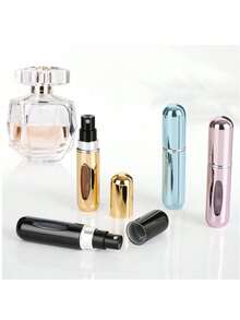 One Perfume Distribution Bottle, With Perfume Bottle Directly Filled At The Bottom, Reusable Fine Spray Water Bottle, Makeup Water Bottle, Perfume Distribution Tool, Suitable For Family And Friends' Birthday Gifts, Holiday Gifts, Easy To Travel And Carry, With A Capacity Of 5ml. - Vàng - Xem 3