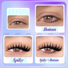 Spikes Lash Clusters Natural Eyelash Clusters Wispy Manga Lash Extension Unique Spiky Cluster Eyelash Extensions Anime Individuals Fairy Cluster Lashes 818mm 144Pcs DIY At Home - 底部和尖刺 - 查看 5