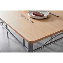 Mcc Direct Dining Table And Chairs Set Metal Wood Effect Table Dining Set 4 Chairs Silvia - Natural - View 4
