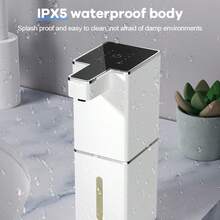 DONASIRA Dispensador de sabonete em espuma sem toque, Dispensador automático de sabonete líquido, Dispensador de sabonete de cozinha, Novo dispensador de sabonete quadrado com janela de visualização, Oferecendo opções de líquido e espuma, Montado na parede ou na bancada, Carregamento USB tipo C unificado, 4 volumes de líquido ajustáveis, Adequado para escritório, hotel, casa, escola e outros cenários - preto ou branco - Ver 13