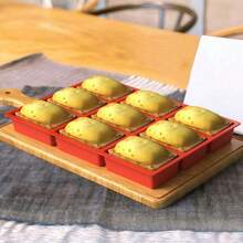 1 Stück antihaftbeschichtete Silikon-Backform, 9-Fach Silikon-Brotbackform, geeignet für Brot, Kuchen, Hackbraten und Brownies, hitzebeständige manuelle Backform, verwendbar für Geburtstag, Party - rechteckige Silikon-Form zum Herstellen von Eiswürfeln und Desserts