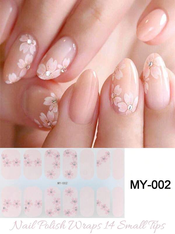 مجموعة ملصقات طلاء أظافر بتغطية كاملة 1 ورقة، ملصقات فنون أظافر صيفية ذاتية اللصق، ملصقات طلاء أظافر مقاومة للماء وطويلة الأمد، شرائط جل أظافر عصرية DIY