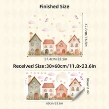 1 Stück bunte, süße Haus Wandaufkleber für Kinderzimmer, abnehmbare Kinderzimmer Aufkleber, Spielzimmer Wandkunst, Baby Mädchen Jungen Schlafzimmer Dekoration