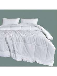 白色被子可机洗，超柔软，适合家庭、酒店、宾馆使用，单人床和双人床尺寸丝棉填充被子，防水