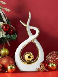 Nordic Style Artistic Ornaments, Made Of Resin Material And Designed With Artistic Curves, Can Be Used As Desktop Decoration Ornaments/Desktop Decoration Ornaments/Christmas Decoration Ornaments/Or As Unique Birthday Gifts And Heartwarming Holiday Gifts
